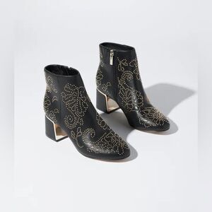 Chicos Adele Embellished Boots Black‎ 8.5 NWT IN BOX